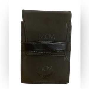 MCM Vintage Black PVC and Leather Cigarette Case